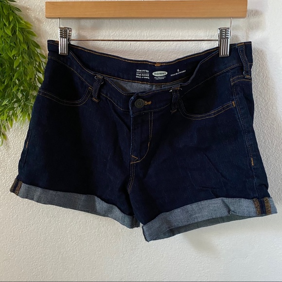 Old Navy Pants - Old navy semi fit dark wash shorts 6